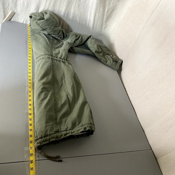 Abercrombie & Fitch Womens Hooded Utility Coat Size M Sherpa Lined Y2K Jacket - Picture 11 of 12